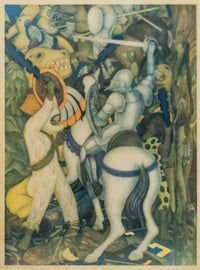 Diego Rivera, Detail from "Scene From The Conquest" Mural, Lithograph, c. 1946 - $1.5K APR Value w/ CoA! APR 57