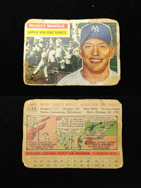 MICKEY MANTLE 1956 TOPPS #135 Baseball Card - $1K APR Value w/ CoA! APR 57
