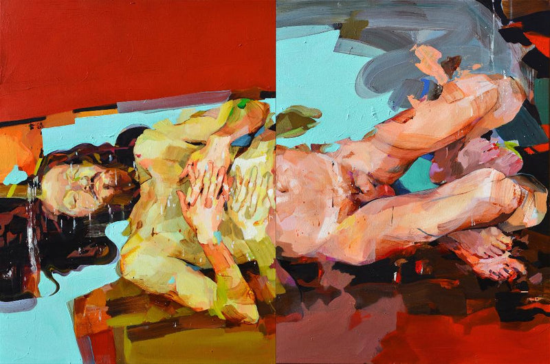 Melinda Matyas, 'Sacred-Profane Dichotomy', Oil on Canvas, Diptych, 2016 - Appraisal Value: $11K! APR 57
