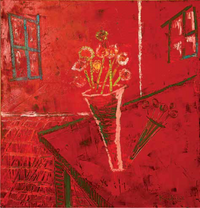 Rodolfo Cué, 'El Florero (Flower Vase),' Oil on Wood, 2003 - Appraisal Value: $8K APR 57
