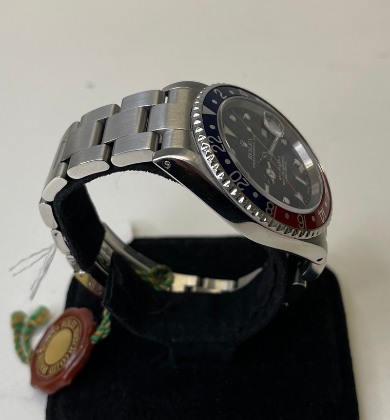 ROLEX GMT Master Pepsi SS Vintage Watch w Blue Red Insert 40K APR Val