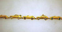 Contemporary 18K Yellow Gold Motor Car Link Bracelet with 3.25 Carat Diamonds & Precious Stones -  $20K VALUE APR 57