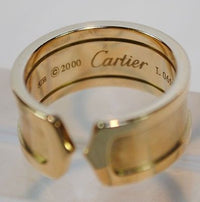 Cartier Double C Decor Large Model Wedding Ring in 18K Yellow Gold - $10K VALUE APR 57