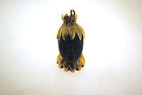 Very Unique Carved Ebony Bust Pendant with 18K Yellow Gold - $5K VALUE APR 57