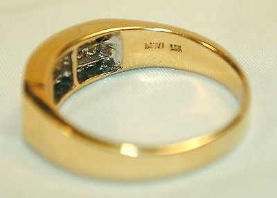 Men's Illusion-Set Diamond Ring in Solid 14K Yellow Gold - $8K VALUE APR 57