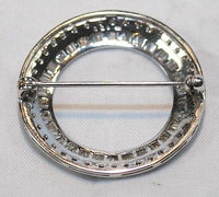 Contemporary Designer 1.8 Carat Diamond Circle Brooch/Pin in 18K White Gold - $15K VALUE APR 57