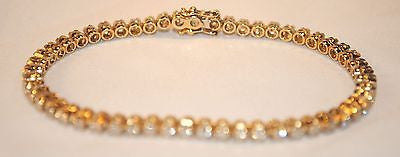 Contemporary 3 Carat Diamond Tennis Bracelet in 14K Yellow Gold - $10K VALUE APR 57