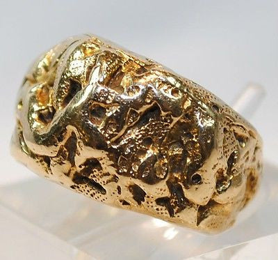 1940s Vintage Custom Cartier 14K Yellow Gold Nugget Style Ring - $10K VALUE APR 57