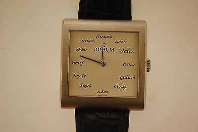 CORUM Buckingham French Dial Wristwatch in Stainless Steel - $15K VALUE APR 57