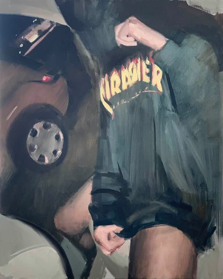 MARK TENNANT "Thrasher" Oil on Canvas APR 57