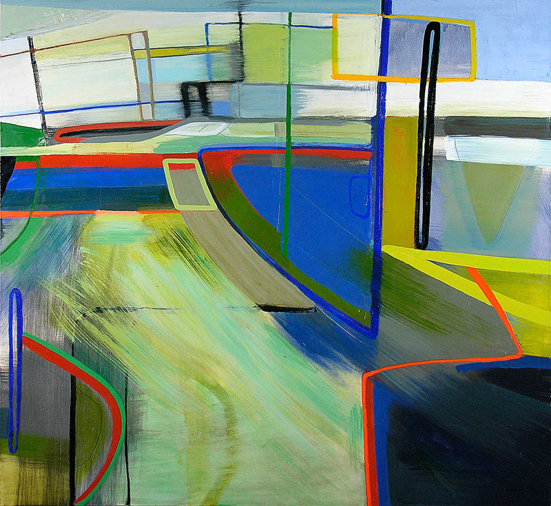 Jean Arnold, 'University: Retracement', Urban Motion Series, Oil on Canvas, Unframed, 2006 - Appraisal Value: $12K APR 57