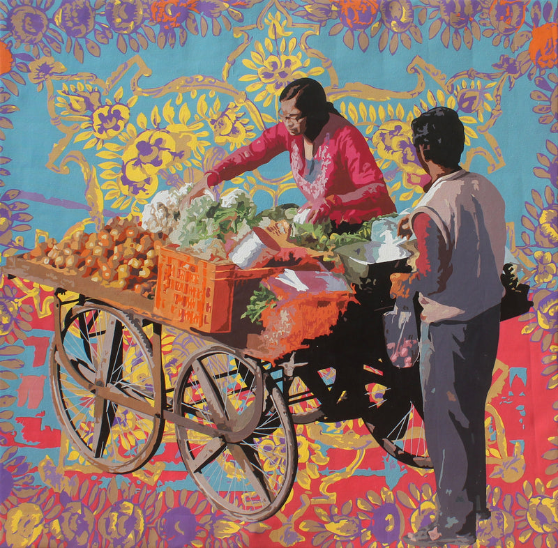 SOHAN JAKHAR "Untitled" Acrylic on Canvas, 48" x 48" APR 57