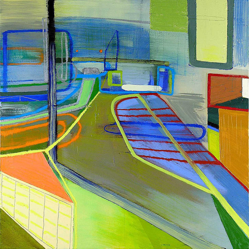 Jean Arnold, 'Vista Primavera: Schedule', Urban Motion Series, Oil on Canvas, Unframed, 2008 - Appraisal Value: $8K APR 57