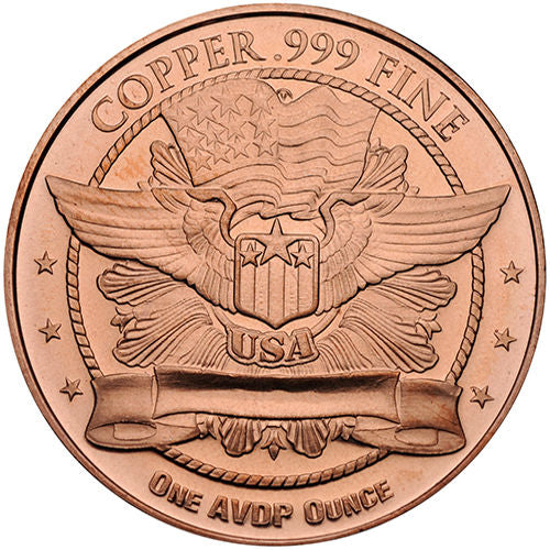 1 oz Morgan Copper Round (New) APR 57