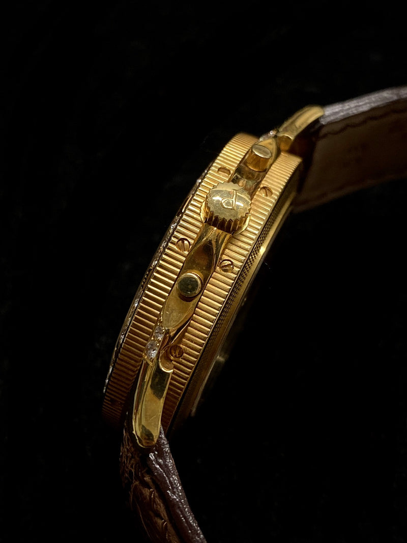 PIAGET 18K Rose Gold Skeleton Chronograph w/ 56 Factory Set Diamond Bezel! $200K Appraisal Value! ✓ APR 57