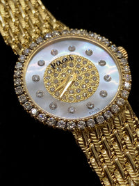 PIAGET Extremely Rare Dancer 18K Yellow Gold Watch w/ MoP Dial & approx. 90 Factory Diamonds! - $60K Appraisal Value! APR 57