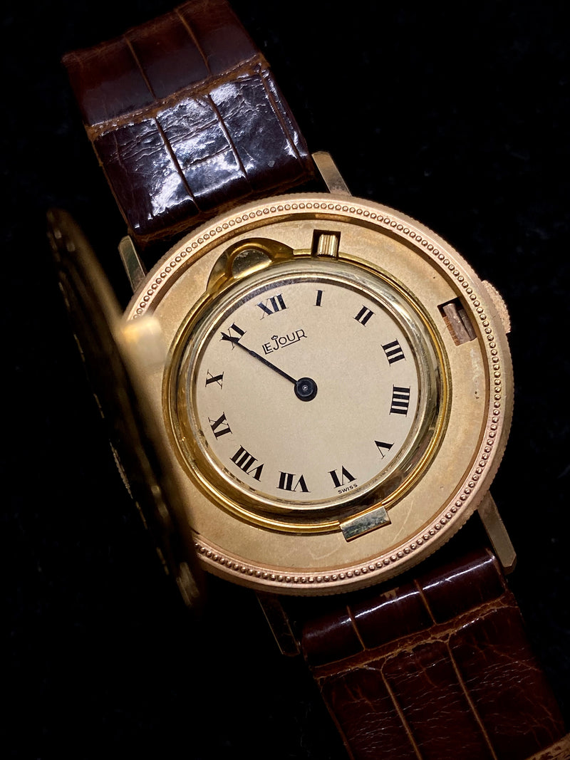LEJOUR Extremely Rare 18K Yellow Gold $20 Hidden Coin Watch - $20K Appraisal Value! ✓ APR 57