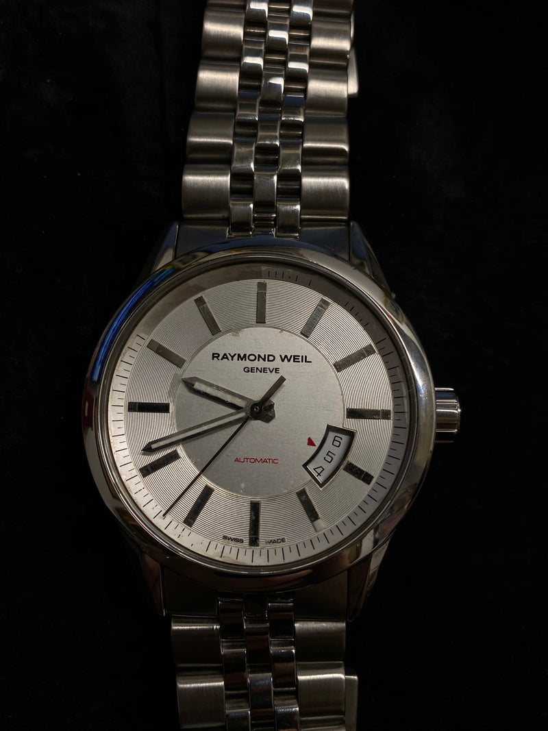 RAYMOND WEIL Classic Stainless Steel Automatic Men's Watch w/ Date Feature - $3K Appraisal Value! ✓ APR 57