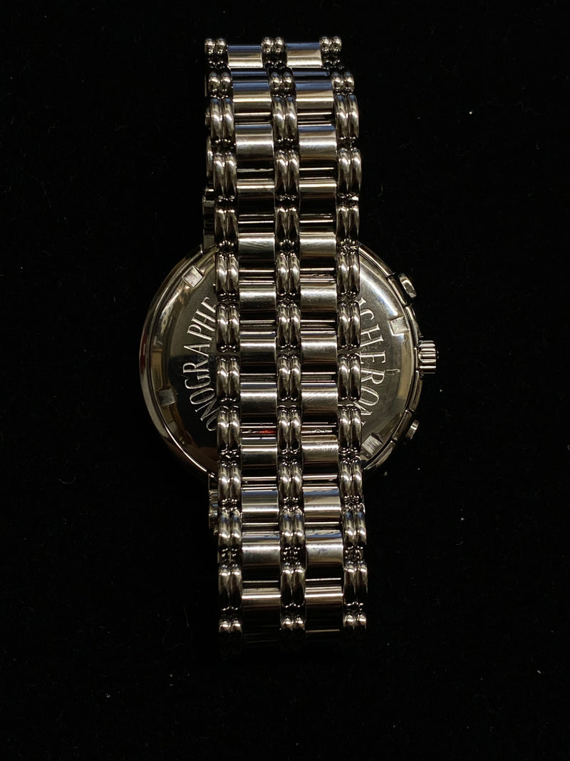 BOUCHERON Rare Chronographe Stainless Steel Automatic Watch w/ Platinum Dial - $13K Appraisal Value! ✓ APR 57