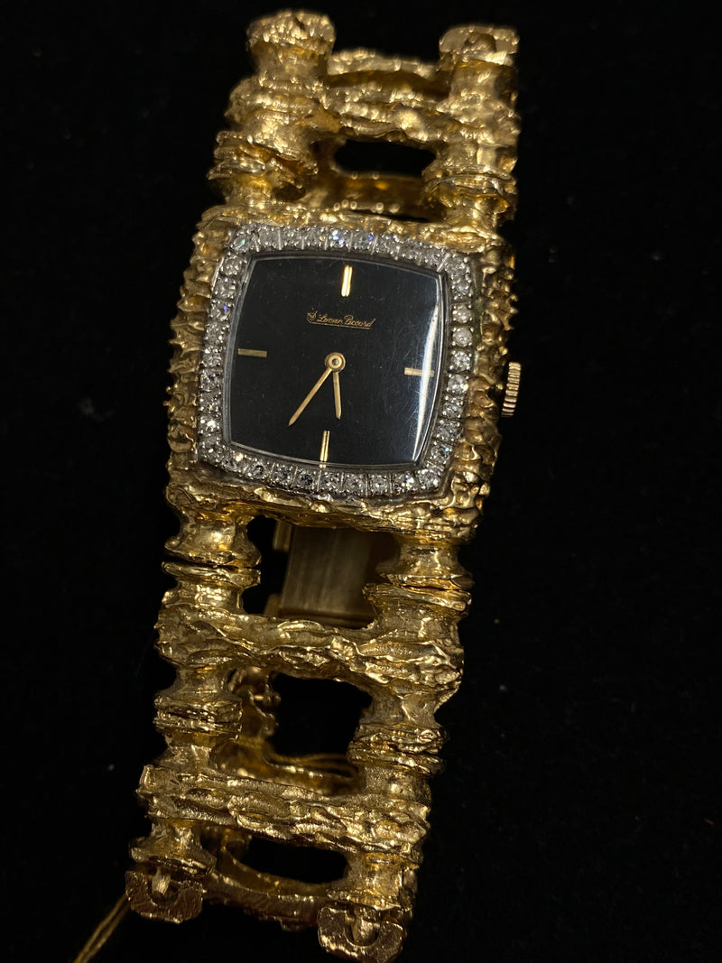 LUCIEN PICCARD Amazing 37 Diamond One of a Kind 14K YG Wristwatch - 30K Appraisal Value! ✓ APR 57