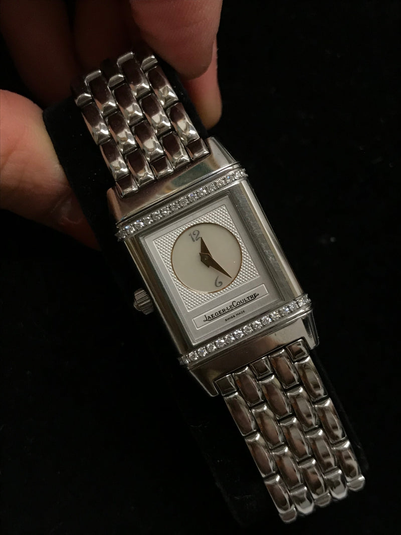 JAEGER LECOULTRE Ladies Reverso Stainless Steel Dual Model Watch - Incredibly Rare - $25K Appraisal Value! ✓ APR 57