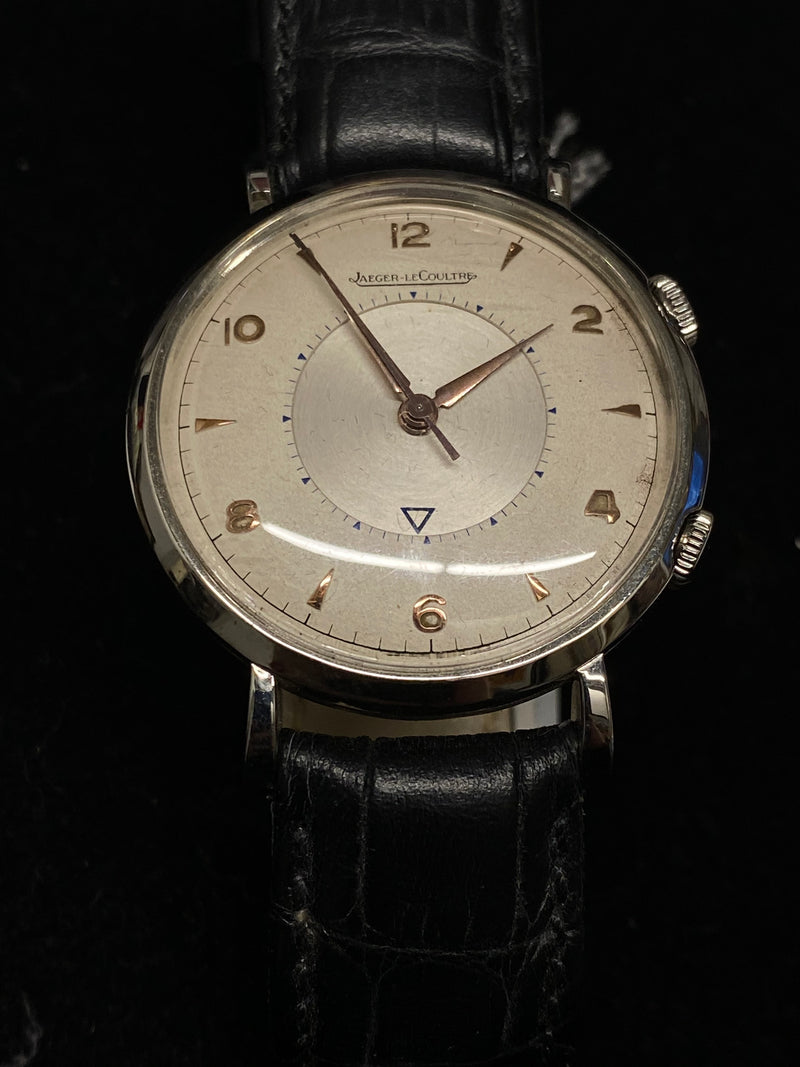 JAEGER LECOULTRE Vintage 1940's Stainless Steel Alarm Mechanical Watch - $13K Appraisal Value! ✓ APR 57
