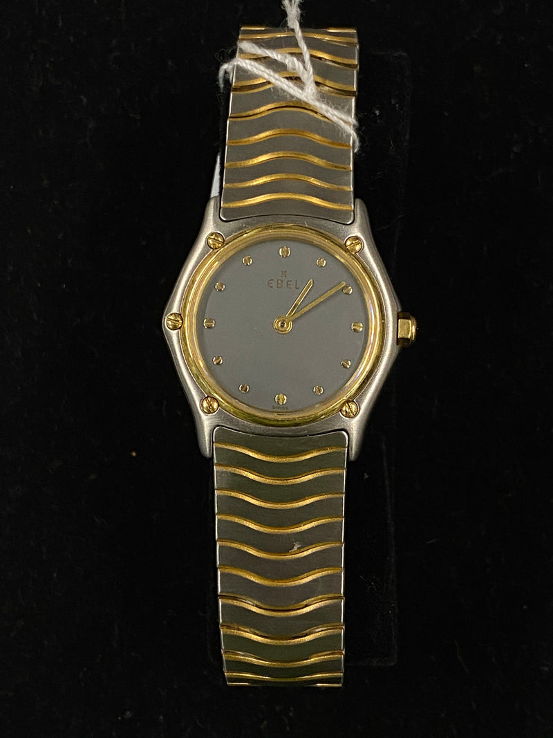 EBEL Two-Tone 18K Yellow Gold Stainless Steel Platinum Dial Ladies Watch -$6.5K Appraisal Value! ✓ APR 57