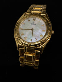 CONCORD Incredible Rare Steeplechase 18K Yellow Gold Quartz Watch w/ Pearl Dial - $20K Appraisal Value! ✓ APR 57