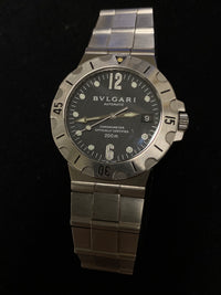 Bvlgari Stainless Steel Men’s Large Automatic Chronometer Diving Style Watch - $8K Value w/ CoA APR 57