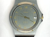 TISSOT Rare Watch SS & Gold Tone w/ Silver Dial & Date Feature  - $4K APR w COA! APR57