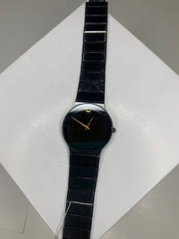MOVADO Rare Museum Ultra Thin Watch w/ Black & Gold Style Dial - $3K APR w COA!! APR57