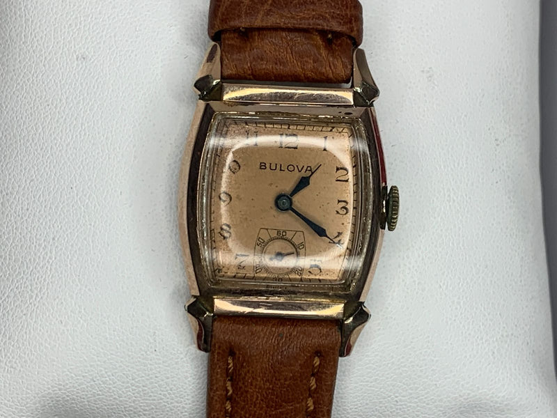 BULOVA Vintage 1940/50s Unisex Watch Rose Gold Tone SS SubSecond - $6K APR w COA APR57