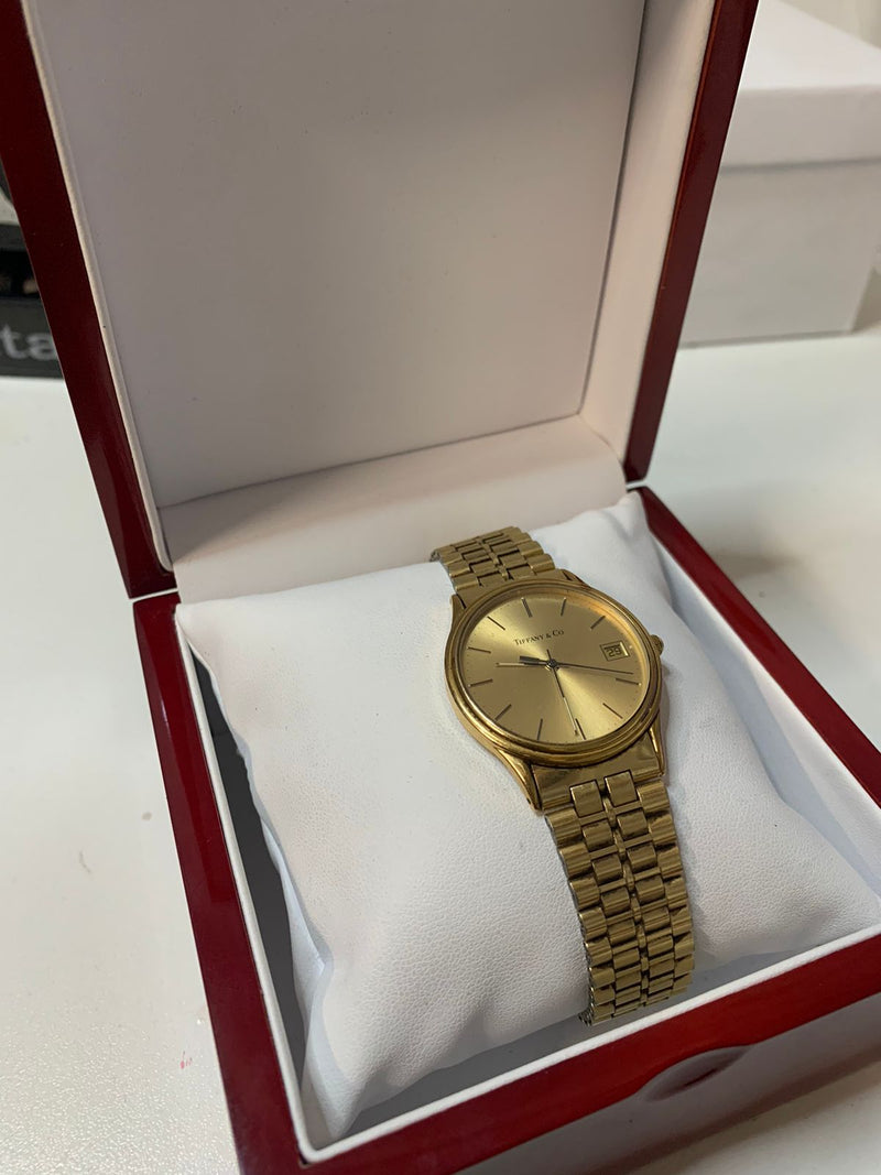Tiffany Gold Tone Watch Day Feature High Quality Quartz Tiffany- $4K APR w COA!! APR 57