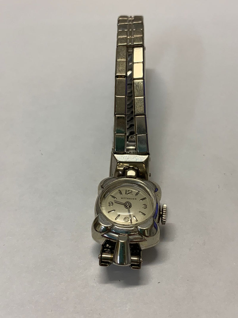 Wittnauer Ladys Vintage Watch 10k White Gold Filled SS Bracelet - $6 APR w COA! APR57