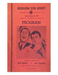 Bud Abbott and Lou Costello Program C. 1948 - $10K APR Value w/ CoA! APR 57