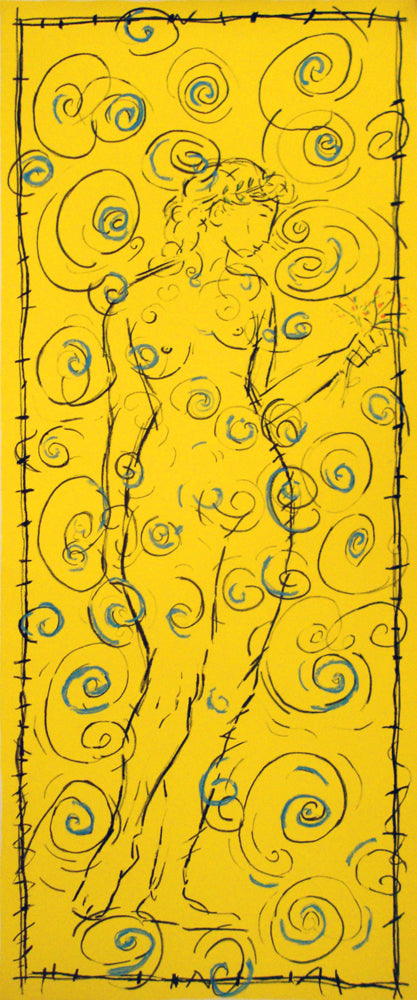 SHLOMO AVITAL “Untitled” (Female Nude), Silkscreen(s) in Red, Blue and Yellow - $6K Value!* APR 57