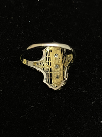 1930's Antique Design 18KWG 3 Diamonds Filigree Ring -$6K Appraisal Value w/CoA} APR 57