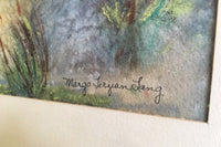 Margo Terzian Lang, "Beach", Original Signed Watercolor Painting C.1960's - $3K VALUE APR 57