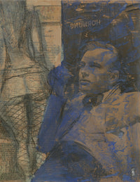 GREGORY HERGERT "Blue Note" Acrylic on Bristol, 2020 - $800 Appraisal Value! APR57