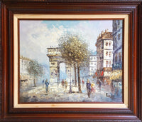 Caroline Burnett, "Triumphal Arch" Paris, Signed Original Oil Painting- $2K Apr Value* APR 57