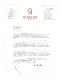Letter Signed by George M. Cohan C. 1923 - $20K APR Value w/ CoA! APR 57