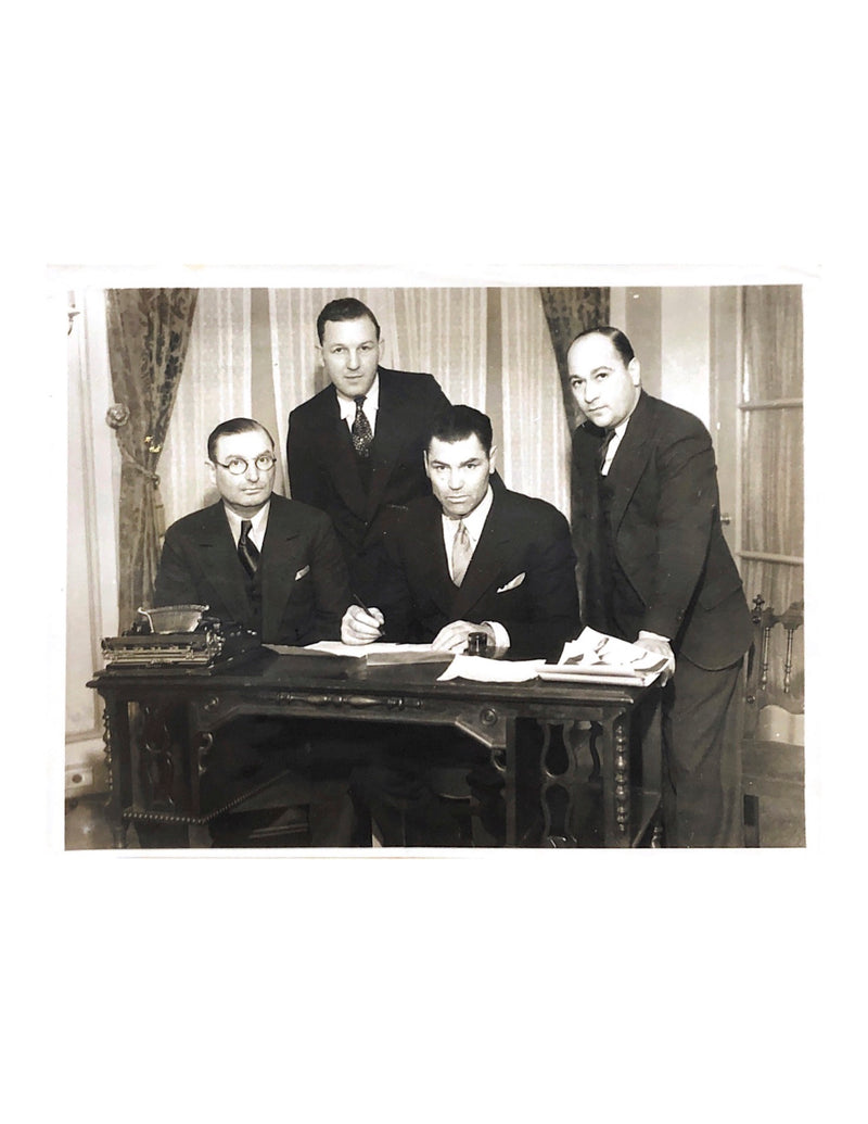 Original Photo of Jack Dempsey Signing Contract - $10K APR Value w/ CoA! APR 57