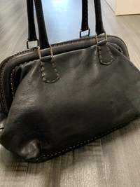 FENDI Vintage Black Selleria Handbag w/ Accent Stitching - $3.5K APR Value! ✓ APR 57