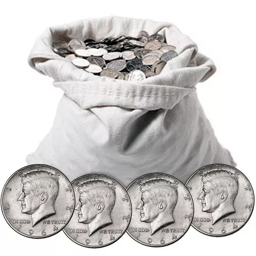 90% Silver Kennedy Half Dollars ($100 FV, Circulated) APR 57