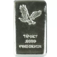 10 oz Eagle Cast Silver Bar (New, .9999) APR 57