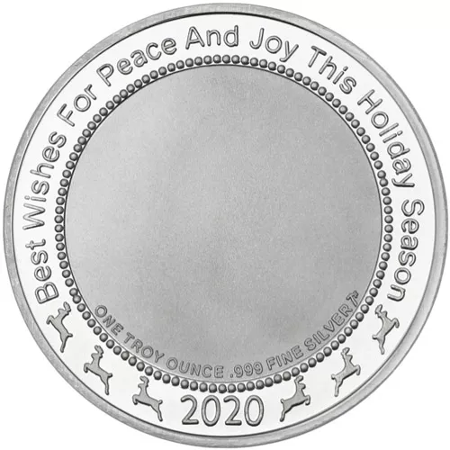 2020 1 oz Christmas Village Silver Round (New) APR 57