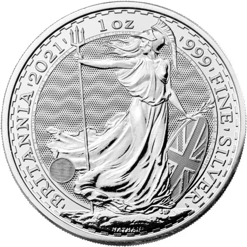 2021 1 oz British Silver Britannia Coin (BU) APR 57