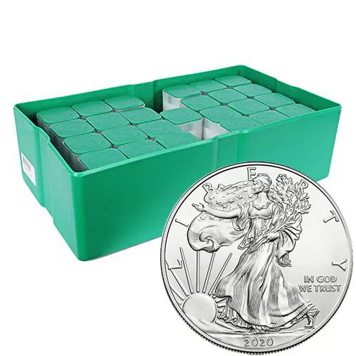 2020 1 oz American Silver Eagle Monster Box (500 Coins, BU) APR 57