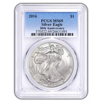 2016 1 oz American Silver Eagle Coin PCGS MS69 APR 57