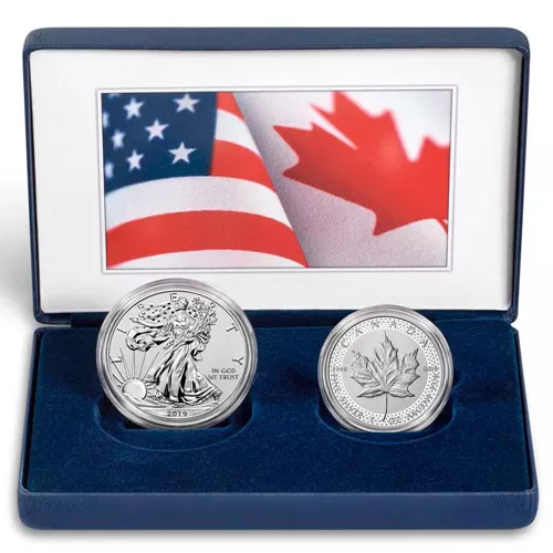 2019 US Mint Pride of Two Nations Silver 2-Coin Set (Box + CoA) APR 57